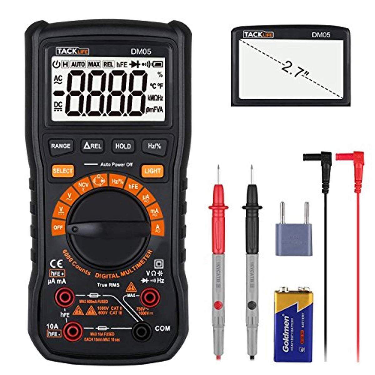  Etekcity Digital Multimeter Voltmeter Tester TRMS 6000 Counts