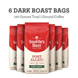Seattle's Best Coffee Post Alley Blend Dark Roast Ground Coffee | 20 Ounce Bags (Pack of 6)