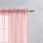 2 Panel Sheer Curtains White 84 inch Living Room Drapes Window Curtain Voile Sheers Linen Textured