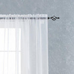 2 Panel Sheer Curtains White 84 inch Living Room Drapes Window Curtain Voile Sheers Linen Textured