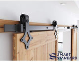 5FT Heavy Duty Sturdy Sliding Barn Door Hardware Kit -Super Smoothly and Quietly - Simple and Easy to Install - Includes Step-by-Step Installation Instruction -Fit 30" Wide Door(Rhombic Shape Hanger)