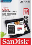 SanDisk 512GB Ultra MicroSDXC UHS-I Memory Card with Adapter - 100MB/s, C10, U1, Full HD, A1, Micro SD Card -  SDSQUAR-512G-GN6MA