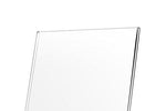 TWING Table Sign Display Holder - Slant Ad Photo Frame Brochure Holder - Clear Acrylic 5x7 inches Pack of 6