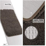 Office Marshal Bathroom Runner Rug Bath Mat 59"x20" Non-Slip Soft Long Shower Rug Plush Microfiber Water Absorbent Carpet Thick Shaggy Luxury Floor Mats, Machine Washable, White