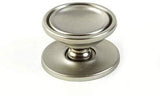 25 Pack: Large Cabinet Hardware Knob in Satin Nickel with Backplate