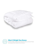 Equinox All-Season White Quilted Comforter - Goose Down Alternative Queen Comforter - Duvet Insert Set - Machine Washable - Hypoallergenic - Plush Microfiber Fill (350 GSM)