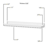 Wallniture Denver Wall Mounted Floating Shelves for Nursery Decor - Kid’s Room Bookshelf Display - Picture Ledge 17 Inch Set of 4 (White)