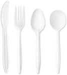 PlastX Cutlery 1000 Count Disposable Plastic White Forks, Great For Every Day, Home, Office, Party, or Restaurants,