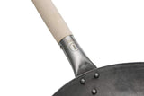 Pow Wok Stir Fry Pan - Hand Hammered Carbon Steel (14 inch, Round Bottom)