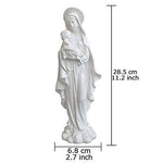 Amazing Roo Design Blessed Virgin Mary Statue with Baby Jesus Statue Figures Home Ornaments for Decorations, 12 Inch Figurine, White