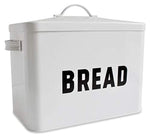 Metal Bread Box - Countertop Space-Saving, Extra Large, High Capacity Bread Storage Bin for your Kitchen - Holds 2+ Loaves - White with Bold BREAD Lettering