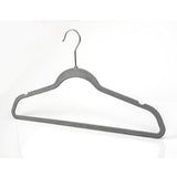 Raymond Waites Ultra-Thin Non-Slip Velvet Clothing Hangers, Flocked & Durable, Closet Space Saving, for Garments, Suits, Dresses, Pants, Shirts, Coats, 25 Pack (Grey)