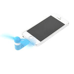 ALLCACA Mini Phone Fan Portable Fan Cute USB Fan for iPhone and Android Phone, Black, White, Blue and Green