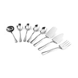 Gourmet Basics by Mikasa 5181046 Kaylee 8-Piece Stainless Steel Hostess Serving Utensil Set