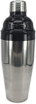 Premium Cocktail Shaker Set – 2 Professional Stainless Steel Martini Shakers (12 Ounce and 24 Ounce) – Built-In Strainer – Double Jigger Included – Bonus Cocktail Recipe eBook (Semi-Black)