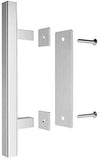 SMARTSTANDARD 12" Pull and Flush Square Door Handle Set Stainless Steel Door Pull Handle Sliding Barn Door Hardware Handle 2PCS