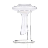 The Wine Castle Decanter Drying Stand - Beautiful Stainless Steel - For Large Bottomed Wine Decanters - Rubber Coated to Prevent Scratches