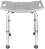 SoSo-BanTian1989 Adjustable Elderly Bath Shower Chair Stool (Gray)