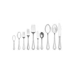 Mikasa 5081086 Regent Bead 65-Piece 18/10 Stainless Steel Flatware Set with Serving Utensil Set, Service for 12