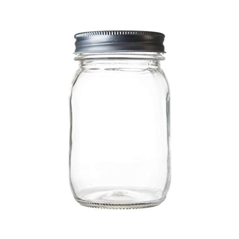 Seacoast 16 Oz Mason Jars, Regular Mouth With Steel Lids, (Set of 6)