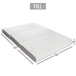 Milliard 6-Inch Memory Foam Tri-fold Mattress with Ultra Soft Removable Cover with Non-Slip Bottom - Full