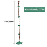 RedSwing Tree Climbing Rope with Platform and Disc Swing Seat, Children Tree Disc Swing Safety for Outside Inside, Red