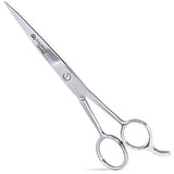 Equinox Professional Shears with Finger Rest and Finger Inserts - Ice Tempered Barber Hair Cutting Scissors - 6.5 Inches - Stainless Steel Rust Resistant Hair Scissors