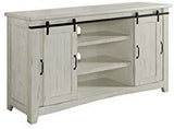 Martin Svensson Home Taos 65" TV Stand, Antique White & Aged Distressed Pine, Antique White and Aged Distressed Pine