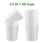 Kindpack Disposable Paper Cups 4oz Cup,100 Count,White Paper Hot Cups,Coffee Cup,Bathroom Cups,Single cup