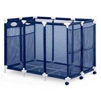 Modern Blue Pool Storage Bin - XX-Large | Perfect Contemporary Nylon Mesh Basket Organizer For Your Goggles, Beach Balls, Floats, Swim Toys & Accessories | Air Dry Items Quickly & Easily Roll The Mesh Storage Bins To Your Home Garage or Shed