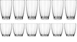 Circleware 44539 Smooth Huge Set of 12 Drinking Glasses & Whiskey Cups, Home & Kitchen Entertainment Glassware for Water, Beer, Juice, Ice Tea, Bar Beverage Gifts, 6-16oz & 6-13oz, Clear-Edition 12pc