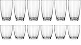 Circleware 44539 Smooth Huge Set of 12 Drinking Glasses & Whiskey Cups, Home & Kitchen Entertainment Glassware for Water, Beer, Juice, Ice Tea, Bar Beverage Gifts, 6-16oz & 6-13oz, Clear-Edition 12pc