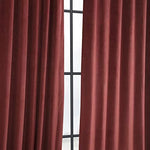 Half Price Drapes VPCH-192018-120 Signature Blackout Velvet Curtain, Burgundy, 50 X 120