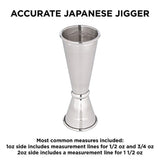 Boston Shaker Set: Professional two-piece Stainless Steel Cocktail Shaker set with Hawthorne Strainer and Japanese Jigger