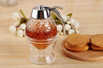 Glass Honey Dispenser Container by Hunnibi - Honey Server Drip Free With Stopper For Easy Honey Jar Refill