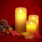 Luminara LED Flameless Candles, Luminara Flameless Real Wax Moving Wick LED Candle for Home/Party/Halloween/Christmas/Wedding Decor with Timer Control Vanilla Scent 3.5" x 5" - Ivory by  iDOO