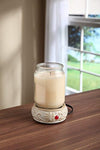 Hosley Cream Ceramic Fragrance Candle Wax Warmer. Ideal for Spa and Aromatherapy. Use Brand Wax Melts/Cubes, Essential Oils and Fragrance Oils O2