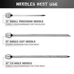 Upgraded Meat Injector Kit, Premium Medical Grade Stainless Steel Meat Syringe Kit with Marinade Needles, Spare O-Rings, Cleaning Brushes & Free Basting Brush - Great Tender, Juicy, Melt in your Mouth