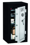 Stack-On E-040-SB-E Elite Junior Executive Fire Safe with Electronic Lock, 3 shelves, Matte Black/Silver