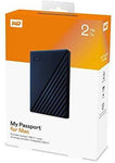 WD 2TB My Passport for Mac Portable External Hard Drive - Blue, USB-C/USB-A - WDBA2D0020BBL-WESN