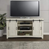 Martin Svensson Home Taos 65" TV Stand, Antique White & Aged Distressed Pine, Antique White and Aged Distressed Pine