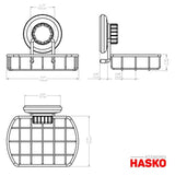 HASKO accessories - Super Powerful Vacuum Suction Cup Soap Dish - Strong Stainless Steel Sponge Holder for Bathroom & Kitchen (Chrome)