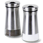 Premium Salt and Pepper Shakers with Adjustable Pour Holes - Elegant Stainless Steel Salt and Pepper Dispenser - Perfect for Himalayan, Kosher and Sea Salts - Spices