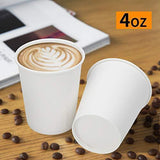 Kindpack Disposable Paper Cups 4oz Cup,100 Count,White Paper Hot Cups,Coffee Cup,Bathroom Cups,Single cup