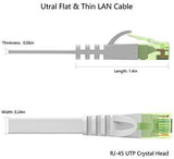 Lovicool Cat 6 Ethernet Patch Cable 100 ft Black, 4-Pair UTP Flat Networking Patch LAN Cable Ethernet Cords Network Wire Speed up to 250MHz with RJ45 Connectors 30m