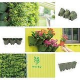 Worth Watering Indoor Outdoor Vertical Wall Hangers with Pots Included Wall Plant Hangers Each Wall Mounted Hanging Pot has 3 Pockets 36 Total Pockets