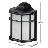 Globe Electric Bowery 1-Light Outdoor Indoor Wall Sconce, Matte Black, Clear Glass Shade 44176