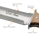 LuLuhome Garden Knife, Stainless Steel Digging Knife Weeding Trowel with Thick Leather Sheath