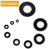 VIGRUE Black Zinc Plated Alloy Steel Flat Washers Set Washers Hardware Assortment 684 Pieces -9 Sizes M2 M2.5 M3 M4 M5 M6 M8 M10 M12