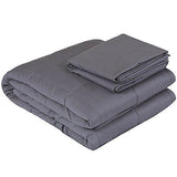 Weighted Idea Removable Duvet Covers for Weighted Blanket | Dark Grey | 100% Cotton Duvet Cover | 36''x48''